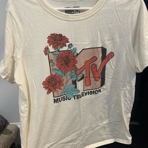 MTV Cream Logo Tee
